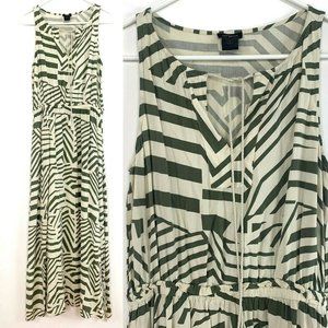 Ann Taylor Maxi Dress Small Geometric Print Long